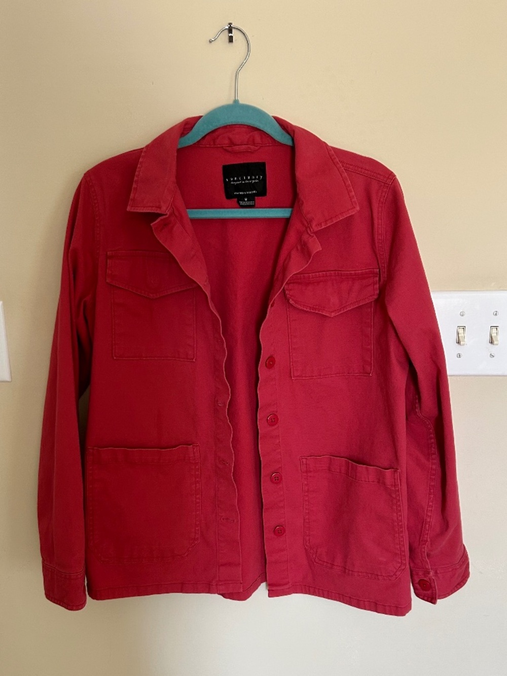 Sanctuary red cotton jacket M